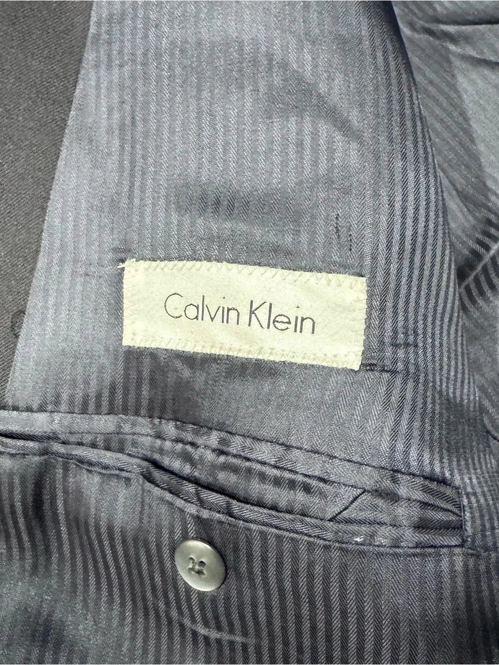 Calvin Klein black Single-Breasted Blazer/suit jacket, pure new wool Size 48L